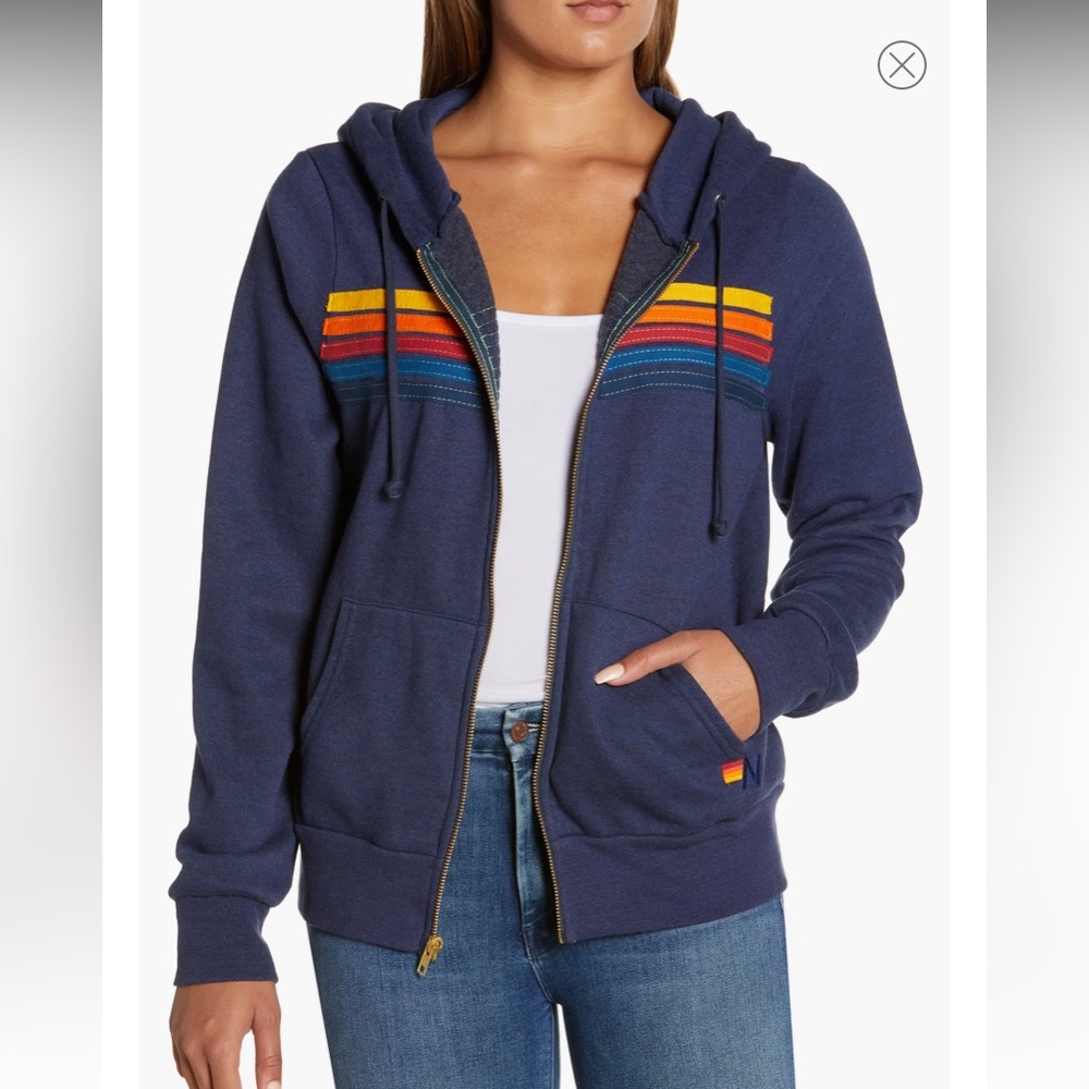 Aviator nation 5 stripe hoodie